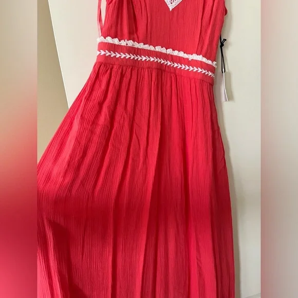 Japna Brand Coral Maxi Dress Women’s Size XS - Picture 8 of 13